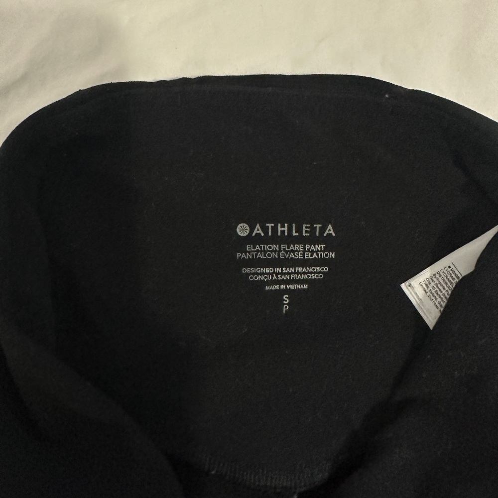 Athleta High Rise Elation Black Flare Leggings In Women’s Size S - Picture 10 of 10